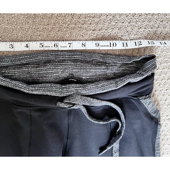 LULULEMON Base Runner Pant Size 4 Black Stripe White Jogger Athletic Women - Picture 7 of 9